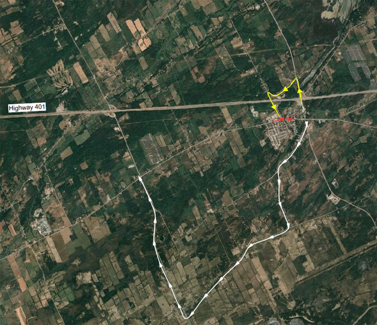 map detour arrow update