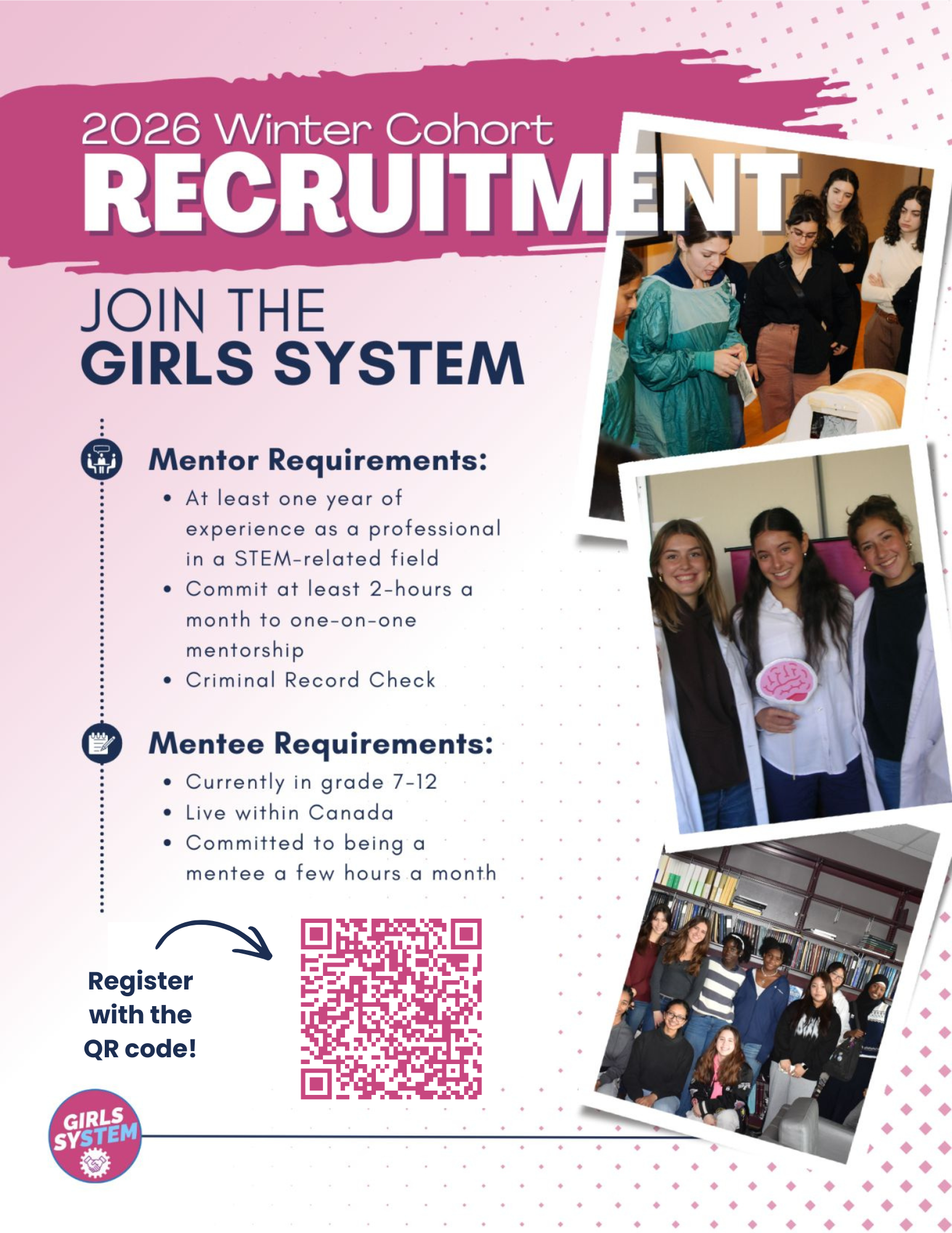 register with the QR code!